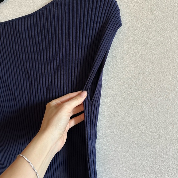 COS Ribbed Navy Dress - Picture 3 of 4